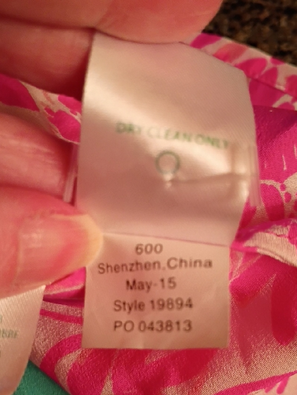 Lilly Pulitzer Pink Floral Tank with Teal Center - Picture 11 of 12